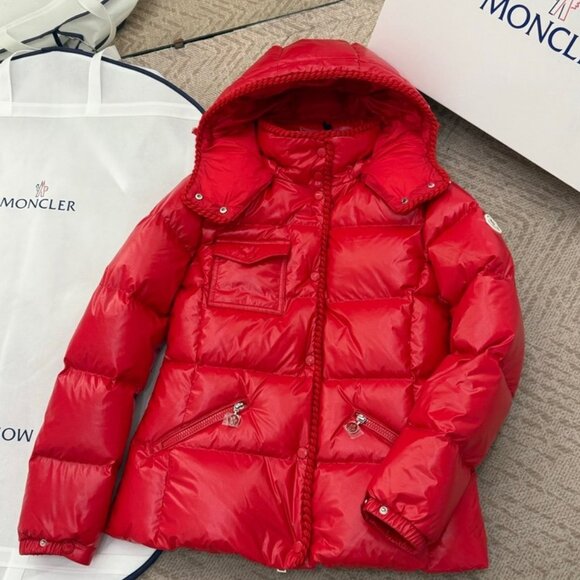 Moncler Women's Red Puffer Jacket - Picture 1 of 6